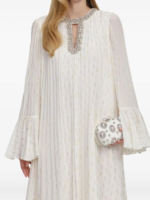 Self-Portrait ruffled maxi dress - White