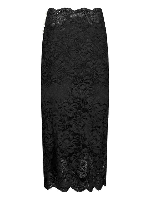 Rabanne lace scalloped-hem skirt - Black - zdjęcie produktu nr 2