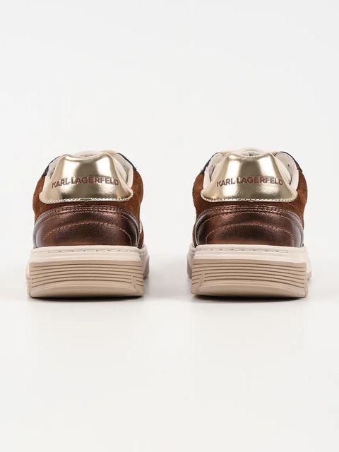 Karl Lagerfeld sneakersy KOURTNEY damskie kolor brązowy KL63025