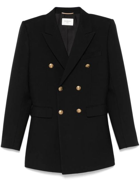 Saint Laurent wool gabardine blazer - Black - zdjęcie produktu nr 1