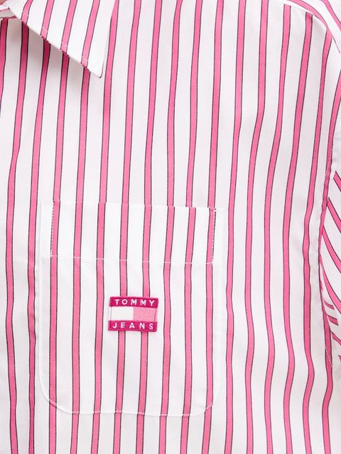 Tommy Jeans sukienka bawełniana kolor różowy mini oversize DW0DW21122 - zdjęcie produktu nr 2