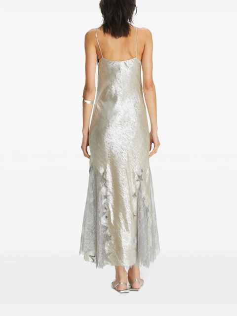 Tory Burch Star lace-detail slip dress - Silver