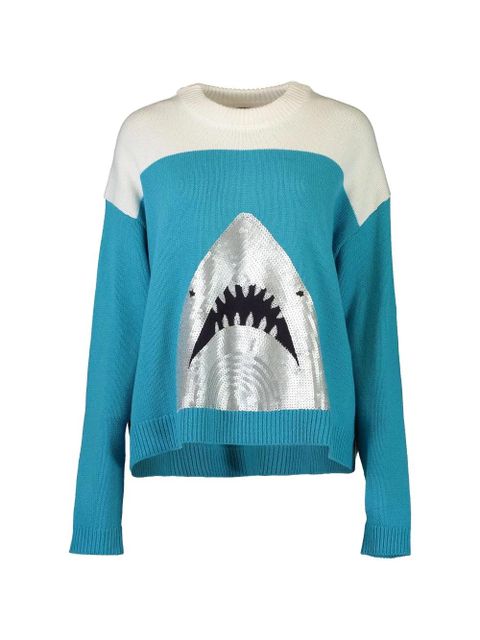 STAUD Reyavsequin shark sweater - Blue - zdjęcie produktu nr 1
