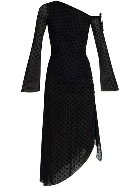 MISBHV logo-flocked midi dress - Black - zdjęcie produktu nr 1