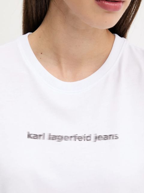 Karl Lagerfeld Jeans t-shirt damskie kolor biały A3W17039