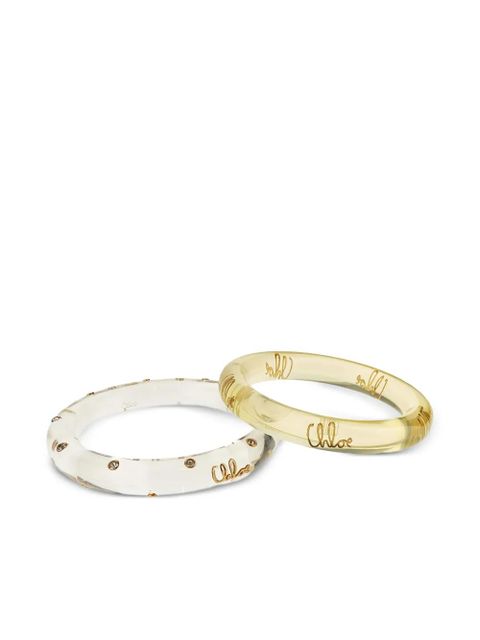 Chloé The Chloé Plage bangle bracelets (set of two) - White - zdjęcie produktu nr 1