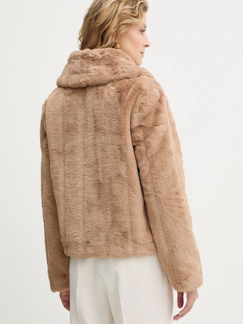 Guess kurtka damska kolor brązowy przejściowa