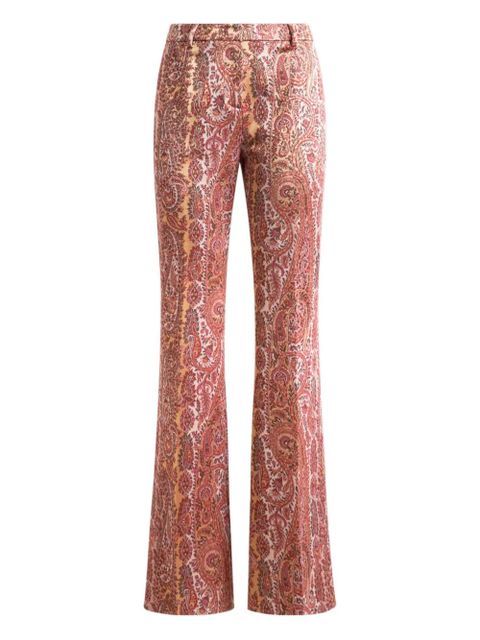 ETRO flared jacquard paisley-foliage trousers - zdjęcie produktu nr 1
