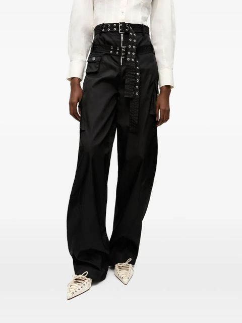 GANNI belted trousers - Black