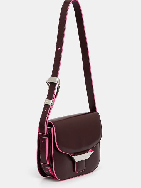 Kenzo torebka skórzana kolor bordowy FF52SA318L3B.24