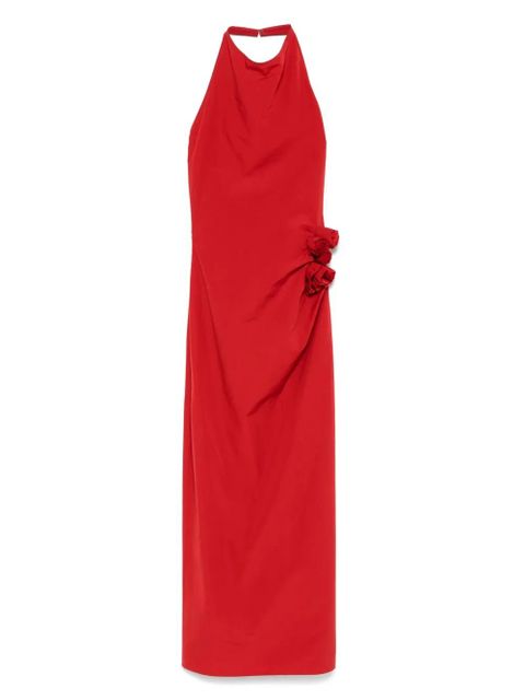 Magda Butrym floral-appliqué midi dress - Red - zdjęcie produktu nr 1