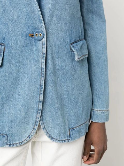 TWINSET single-breasted denim blazer - Blue
