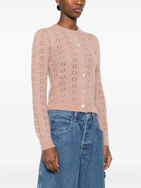 DÔEN Emory open-work knitted cardigan - Pink