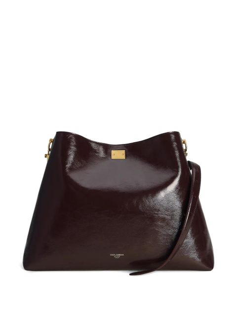 Dolce & Gabbana large Vittoria calfskin shoulder bag - Red - zdjęcie produktu nr 2