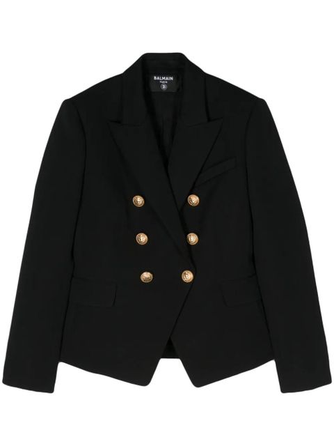 Balmain double-breasted wool blazer - Black - zdjęcie produktu nr 1