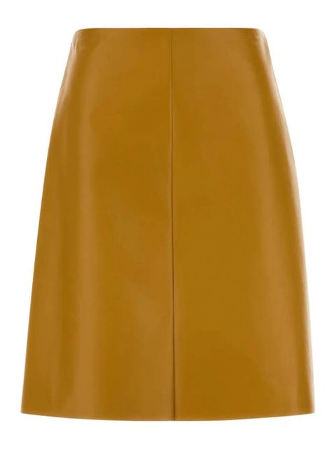 Miu Miu leather mini skirt - Yellow - zdjęcie produktu nr 2