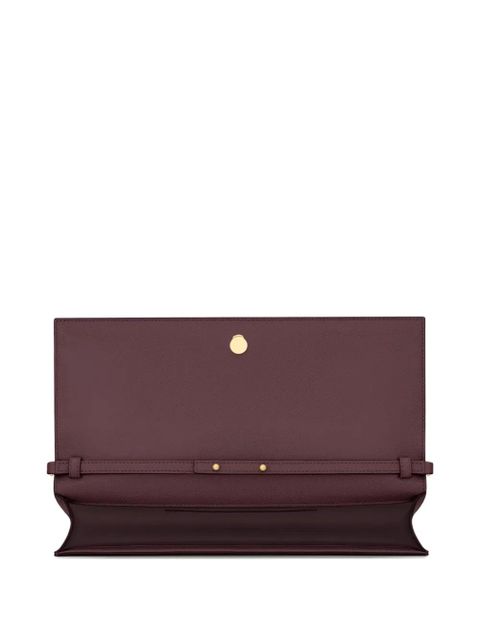 Saint Laurent Kate chain logo clutch bag - Purple