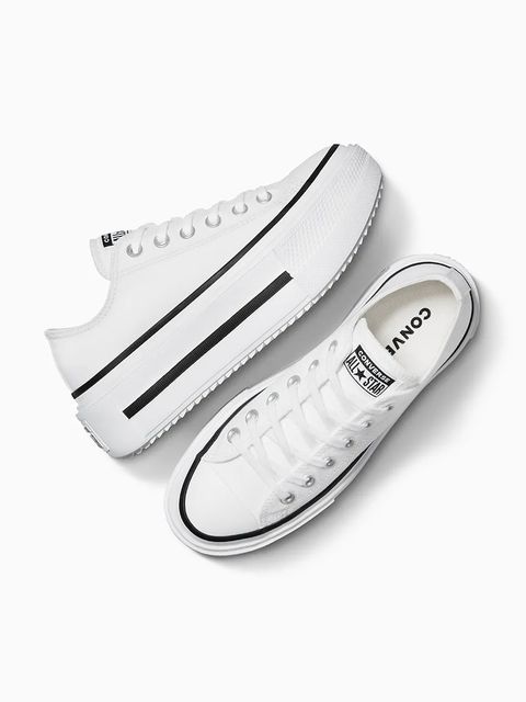 Converse tenisówki Chuck Taylor All Star Lift Double Stack unisex kolor biały A15491C