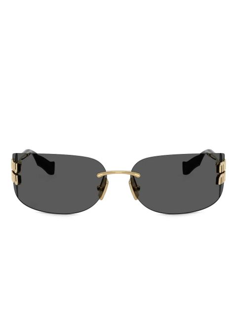 Miu Miu Eyewear oval-frame sunglasses - Grey - zdjęcie produktu nr 1