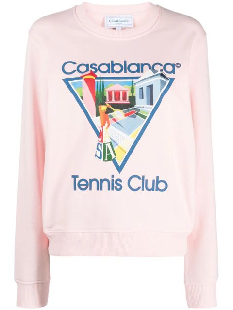Casablanca Tennis Club print sweatshirt - Pink - zdjęcie produktu nr 1
