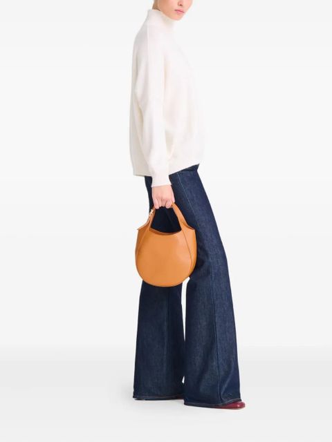Longchamp Le Foulonné S grained-leather tote bag - Orange - zdjęcie produktu nr 2