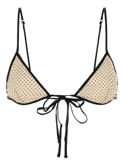 Prada printed chiffon bra - Neutrals - zdjęcie produktu nr 1