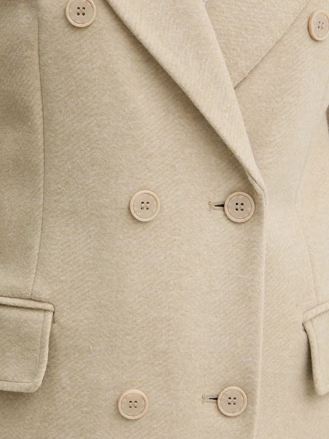 Silvian Heach płaszcz ALBACETE kolor beżowy GPA25010CP