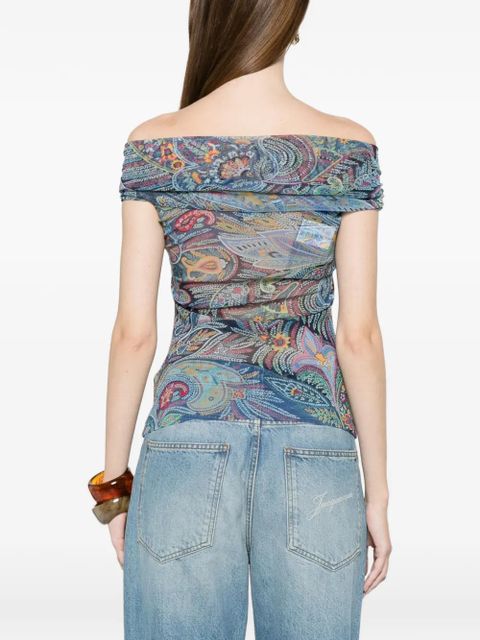ETRO flower-pattern top - Blue