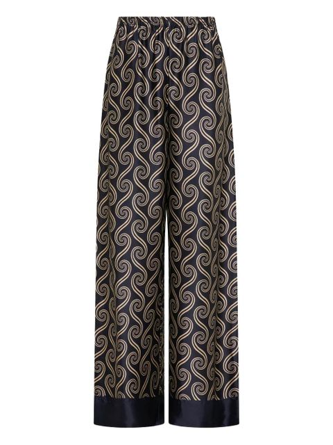 Faithfull the Brand Jensen pattern trousers - Blue - zdjęcie produktu nr 1