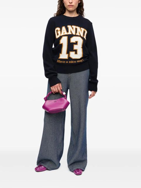 GANNI logo-jacquard sweater - Black - zdjęcie produktu nr 2