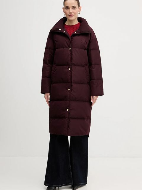 Tommy Hilfiger kurtka puchowa kolor bordowy zimowa WW0WW47279 - zdjęcie produktu nr 1