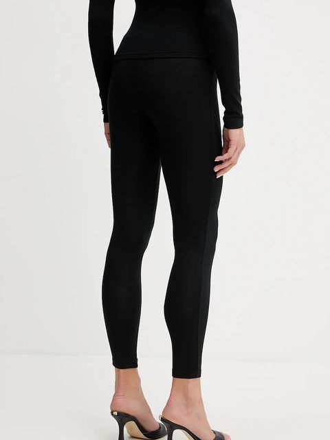 La Mania spodnie damskie kolor czarny gładkie TONIC.LEGGINSY