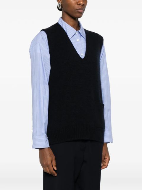 The Row Marte ribbed-knit vest - Blue