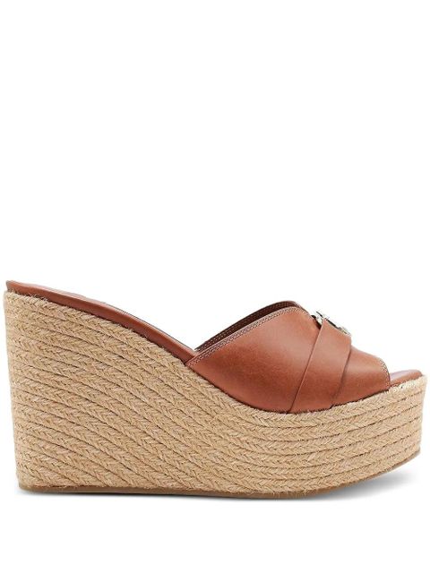 Jimmy Choo 100mm Leda wedge sandals - Brown - zdjęcie produktu nr 1