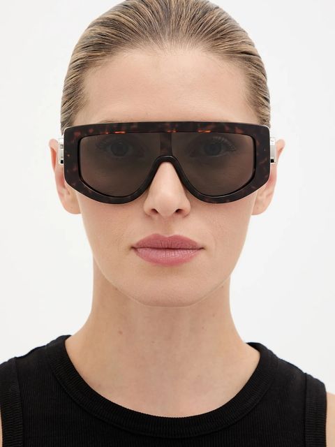 Gucci okulary przeciwsłoneczne damskie kolor brązowy GG1950S