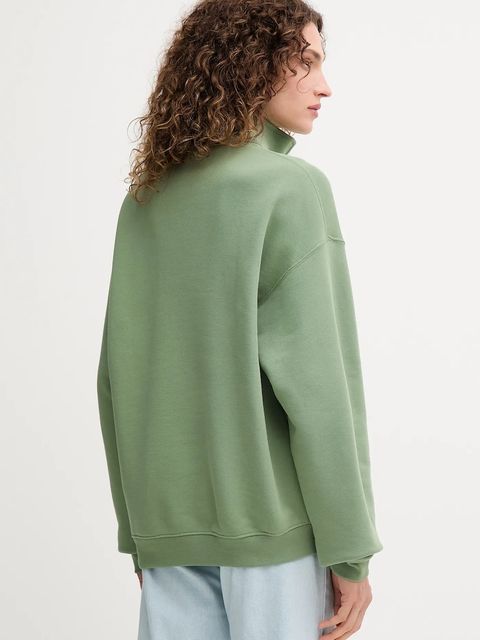 Lacoste bluza bawełniana kolor zielony gładka SH7759