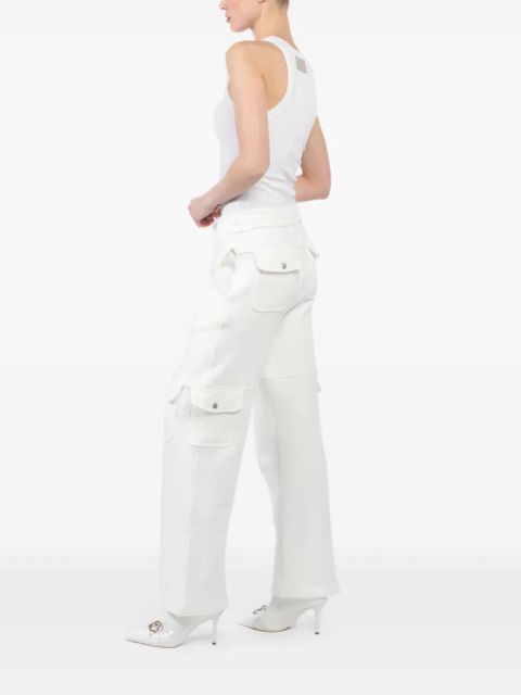 Aya Muse jersey cargo trousers - White