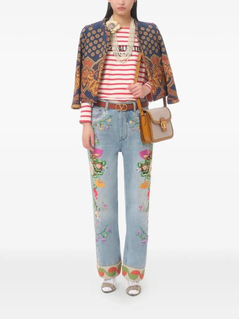 Valentino Garavani striped jersey T-shirt - Red