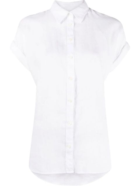 Lauren Ralph Lauren rolled-cuffs short-sleeve shirt - White - zdjęcie produktu nr 1