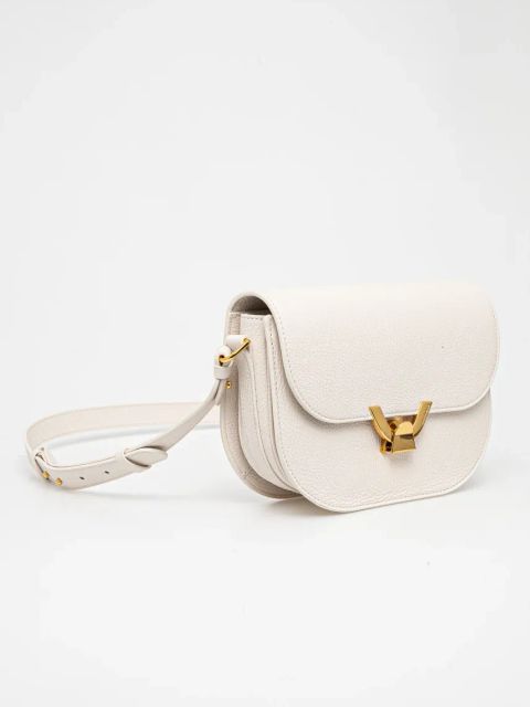 Coccinelle torebka skórzana COCCINELLEDEW kolor biały QTF 15 03 01