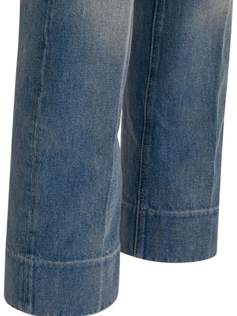 Valentino Garavani logo-patch cuffed denim jeans - Blue