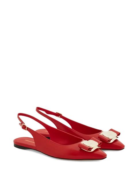 Ferragamo bow slingback ballet flats - Red - zdjęcie produktu nr 2