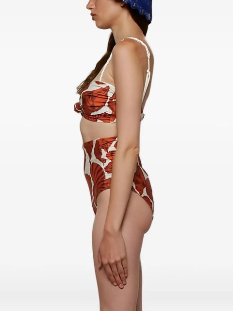 Johanna Ortiz oyster shell-print bikini top - Orange - zdjęcie produktu nr 2