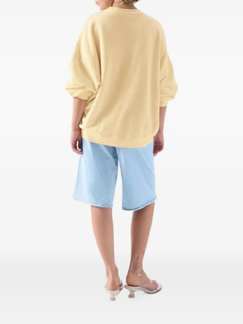 American Vintage Atubay logo-print drop-shoulder sweater - Yellow