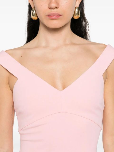Solace London v-neck dress - Pink