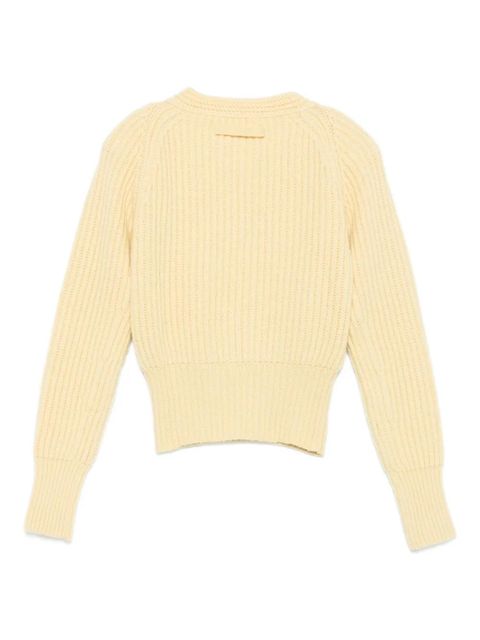Victoria Beckham ribbed raglan-sleeve sweater - Yellow
