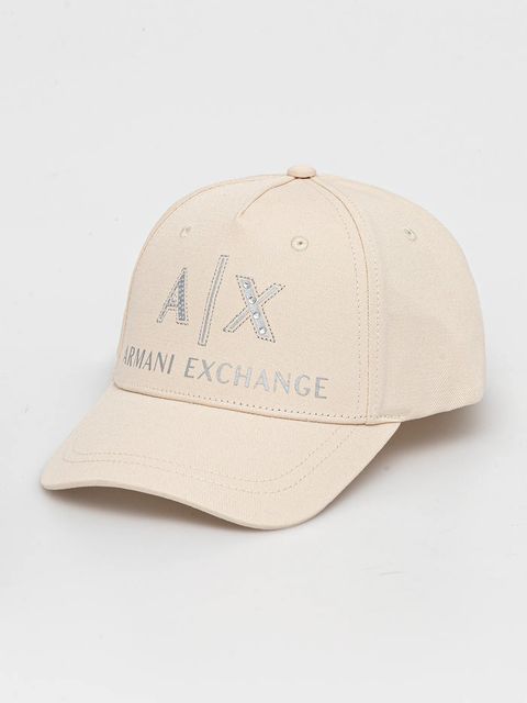 Armani Exchange czapka z daszkiem bawełniana - zdjęcie produktu nr 1