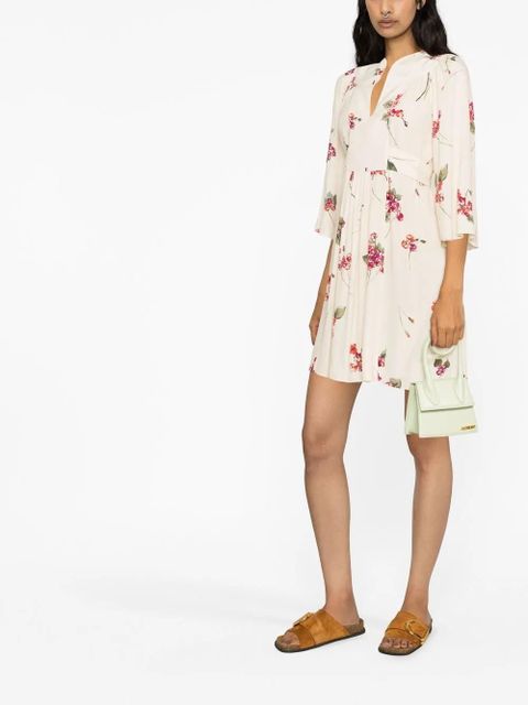 TWINSET floral-print belted minidress - Neutrals