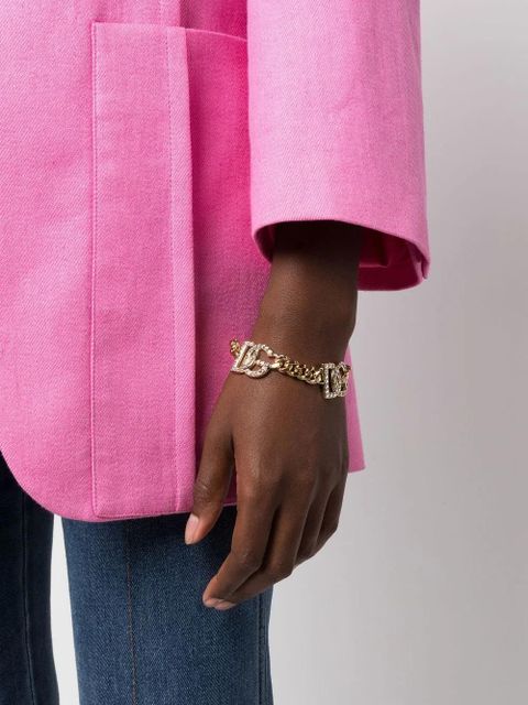 Dolce & Gabbana crystal-embellishment link-chain bracelet - Gold