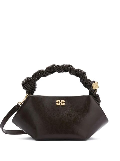 GANNI twisted top-handle tote bag - Brown - zdjęcie produktu nr 1